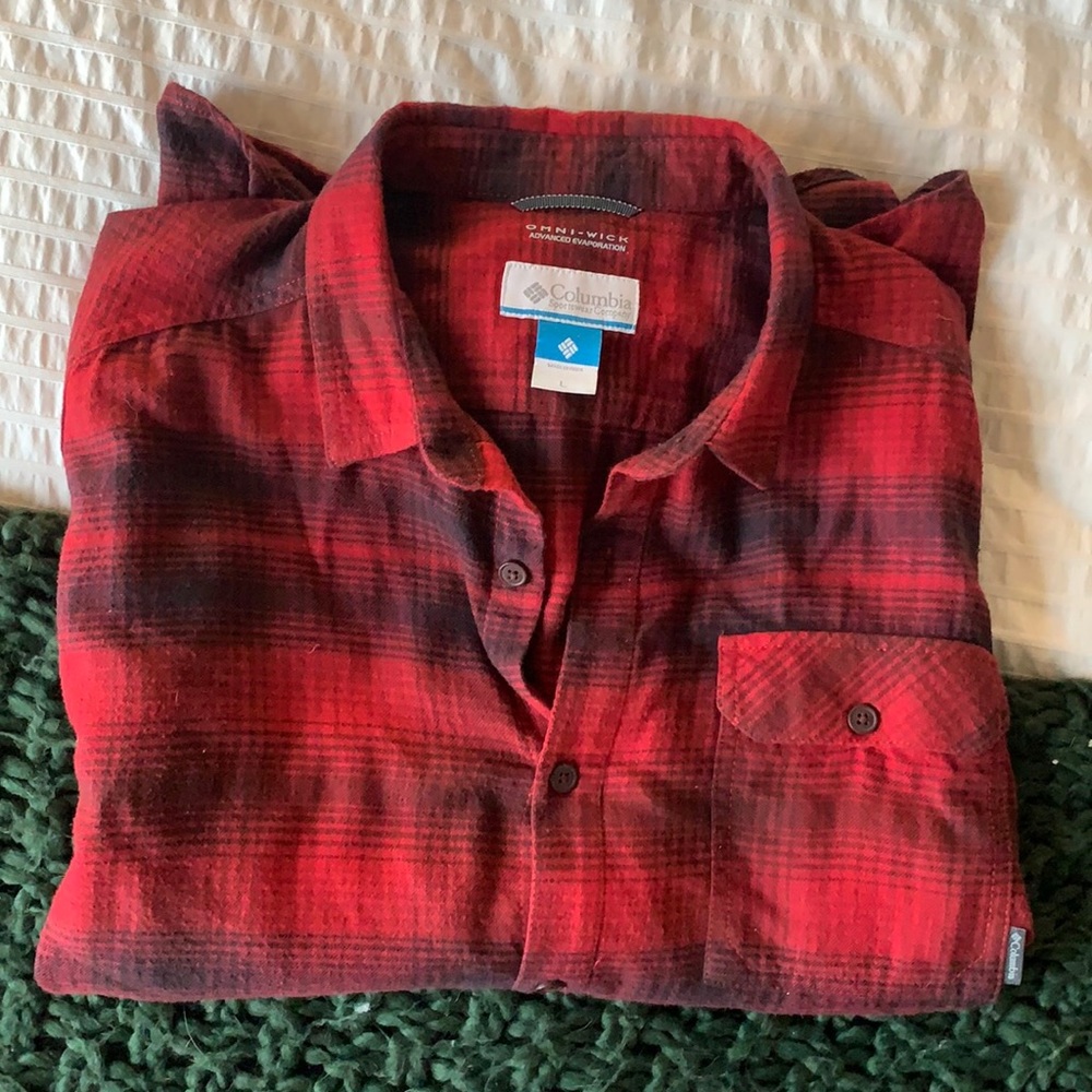 Men’s large Columbia Omni-wick flannel